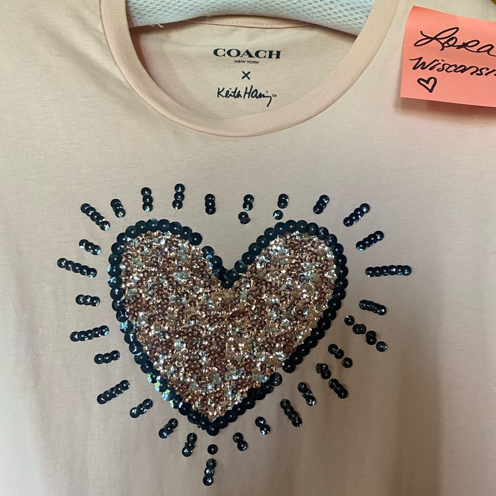 NWOT Coach Sequin T-shirt